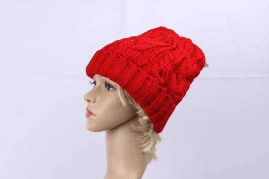 Head Start cashmere cable fleece lined beanie red STYLE : HS4844RED